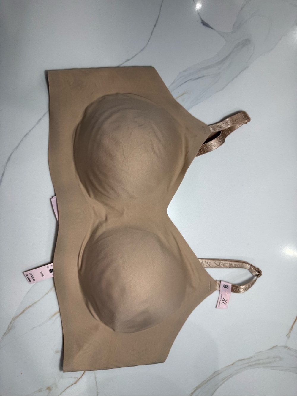 Victoria's Secret Silicone Lounge Bra Praline XL NWT